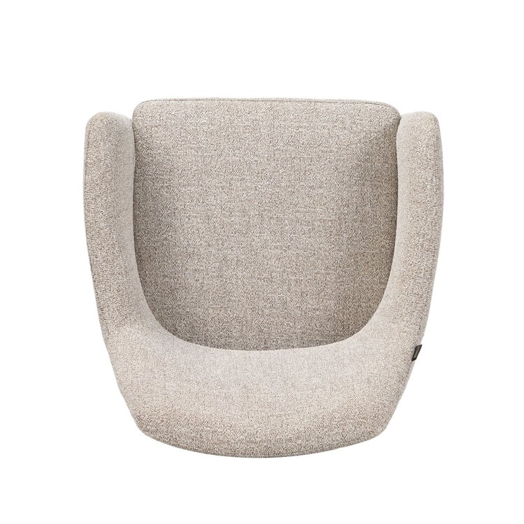 Chaise de salle à manger sur roulettes Mexx tissu chiné off white/brun