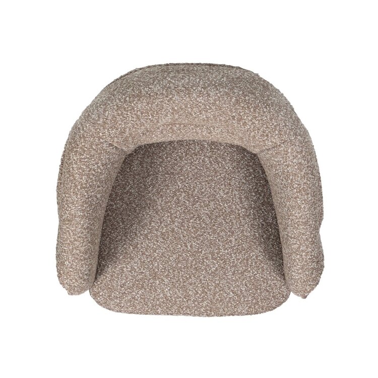 Chaise de salle à manger Riley pivotante bouclé brun