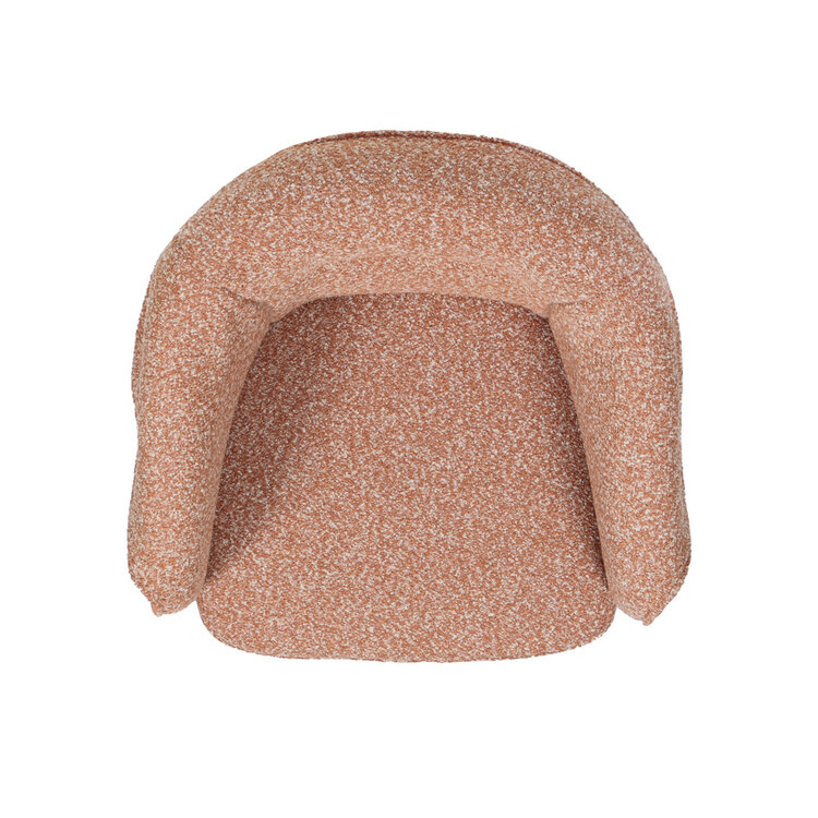 Chaise de salle à manger Riley pivotante bouclé terracotta