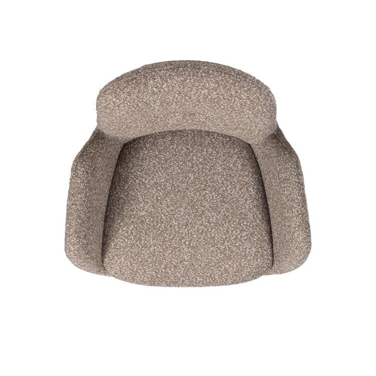 Chaise de salle à manger Alex pivotante bouclé brun