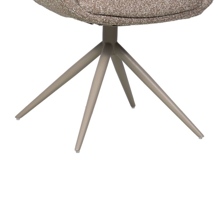 Chaise de salle à manger Alex pivotante bouclé brun