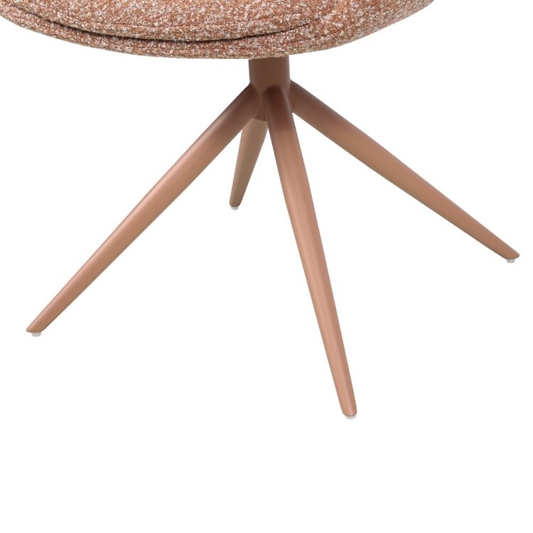 Chaise de salle à manger Alex pivotante bouclé terracotta