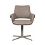 Chaise de salle à manger Jules pivotante bouclé brun