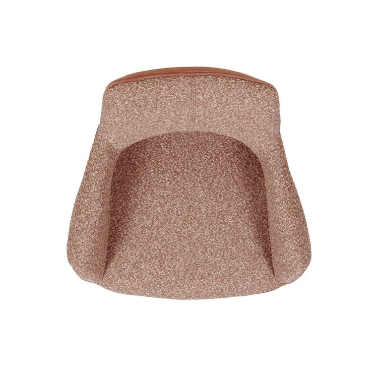 Chaise de salle à manger Jules pivotante bouclé terracotta