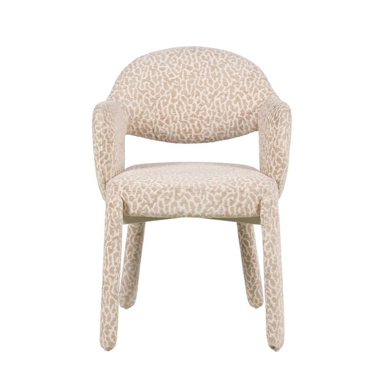 Chaise de salle à manger Leo taupe leopard