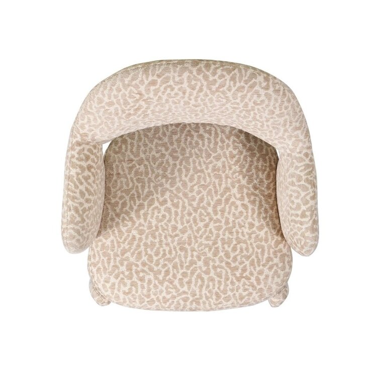 Chaise de salle à manger Leo taupe leopard