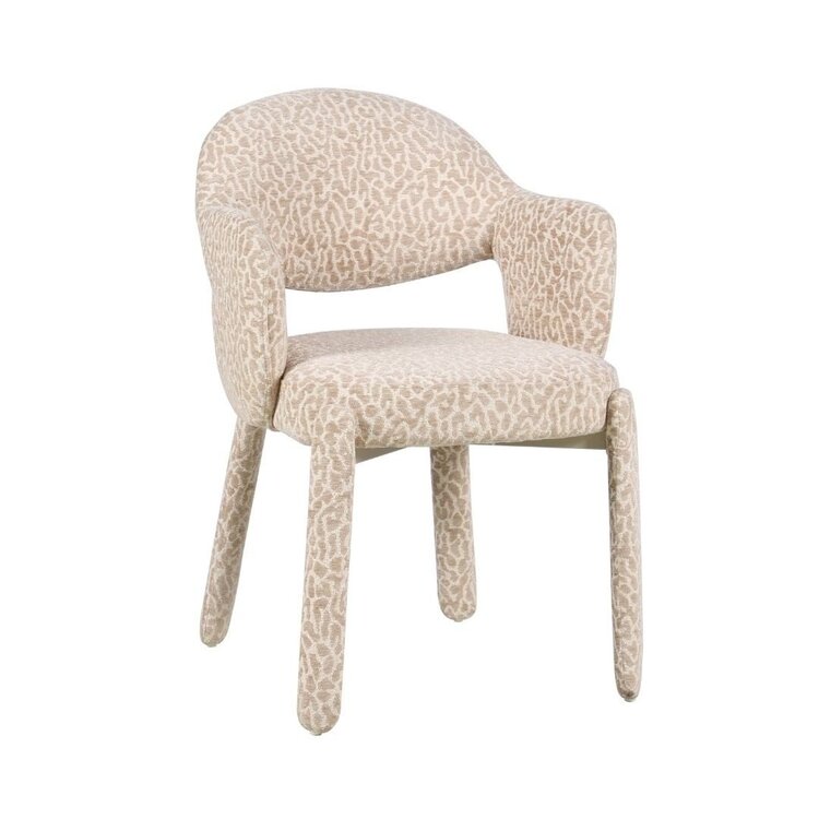 Chaise de salle à manger Leo taupe leopard