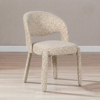 Chaise de salle à manger Nala taupe Leo-Print