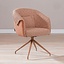 Chaise de salle à manger Riley pivotante bouclé terracotta