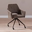 Chaise de salle à manger à roulettes Mexx velours marron