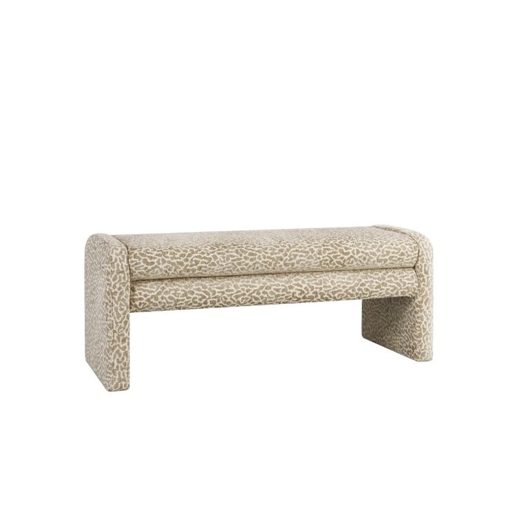 Banc de salle à manger Lux leopard taupe 100 cm