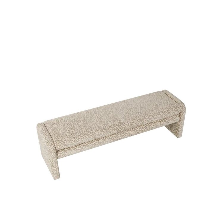 Banc de salle à manger Lux leopard taupe 160 cm