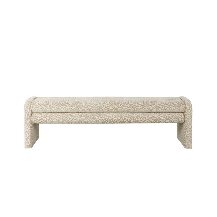Banc de salle à manger Lux leopard taupe 160 cm