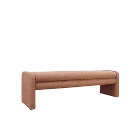 Banc de salle à manger Neil bouclé terracotta 160 cm
