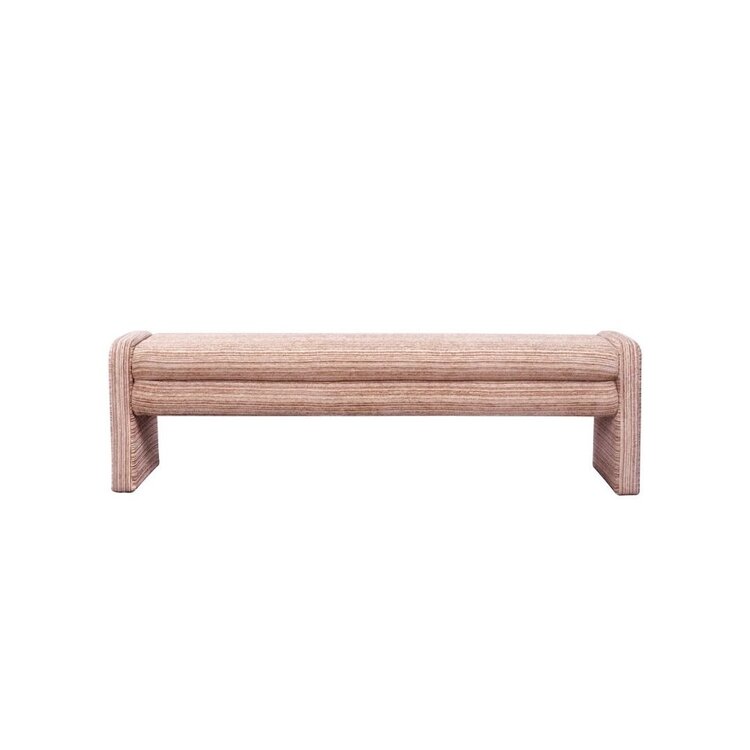 Banc de salle à manger Ravi chenille beige/pink 160 cm