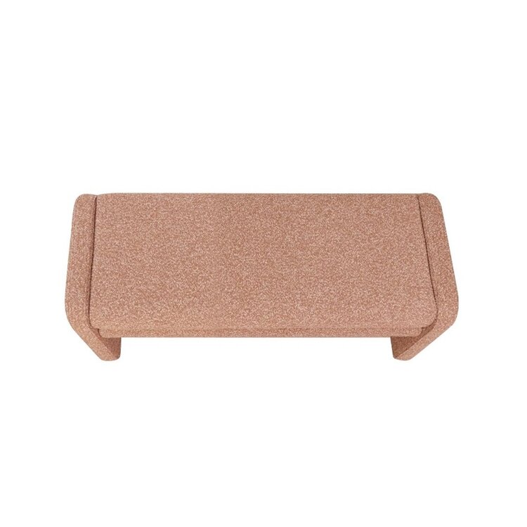 Banc de salle à manger Neil bouclé terracotta 100 cm