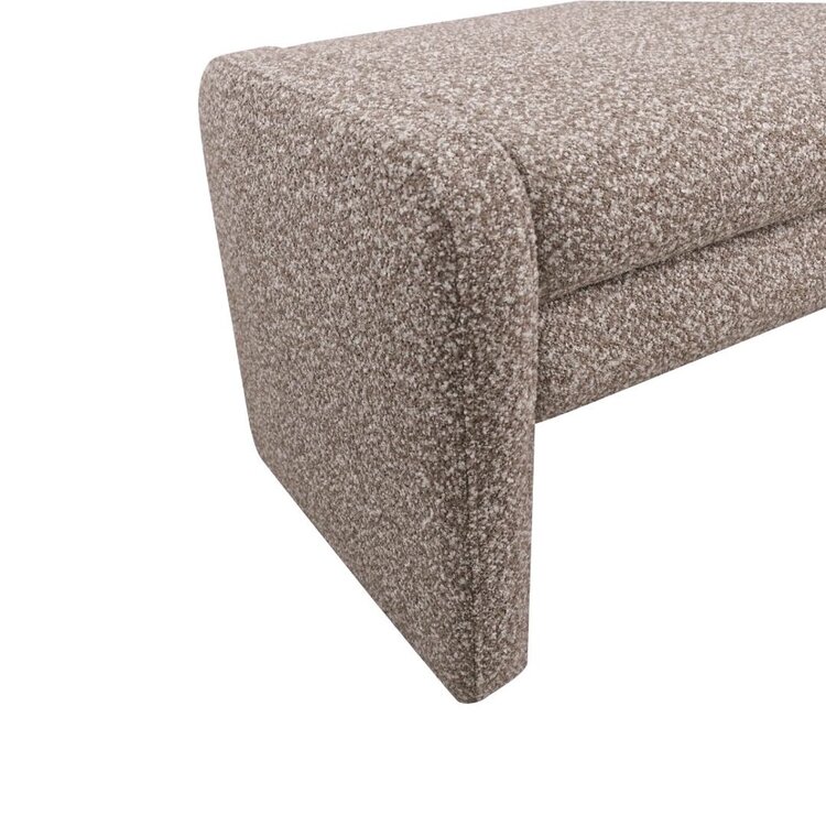 Banc de salle à manger Neil bouclé brun 100 cm