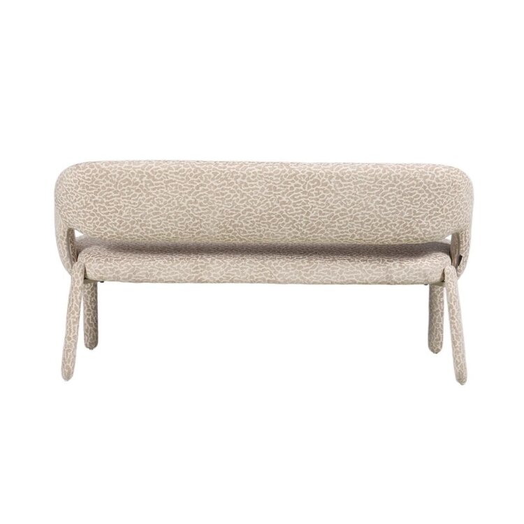 Banc de salle à manger Leo taupe leopard 160 cm