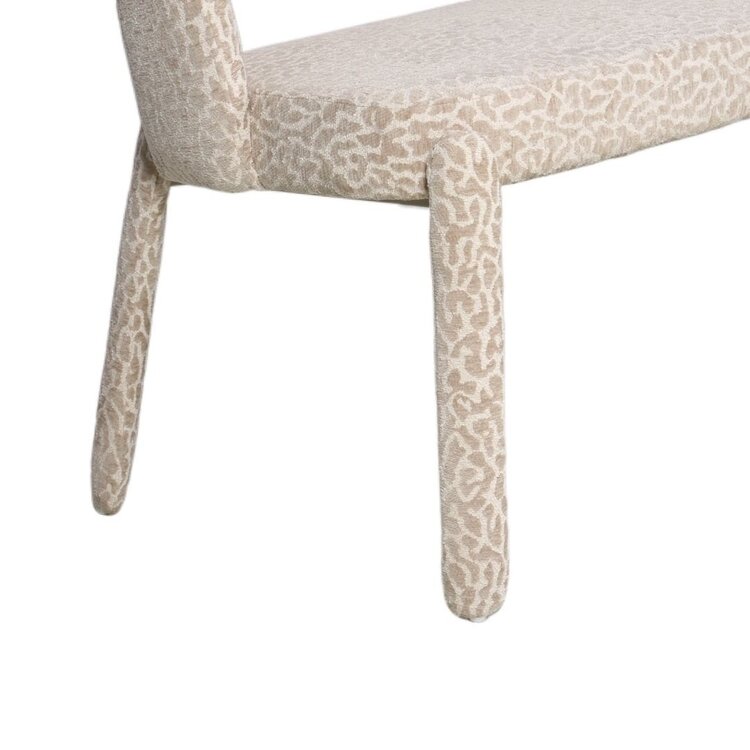 Banc de salle à manger Leo taupe leopard 160 cm