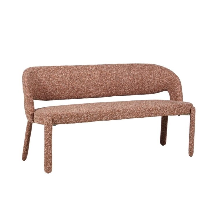 Banc de salle à manger June bouclé terracotta 160 cm