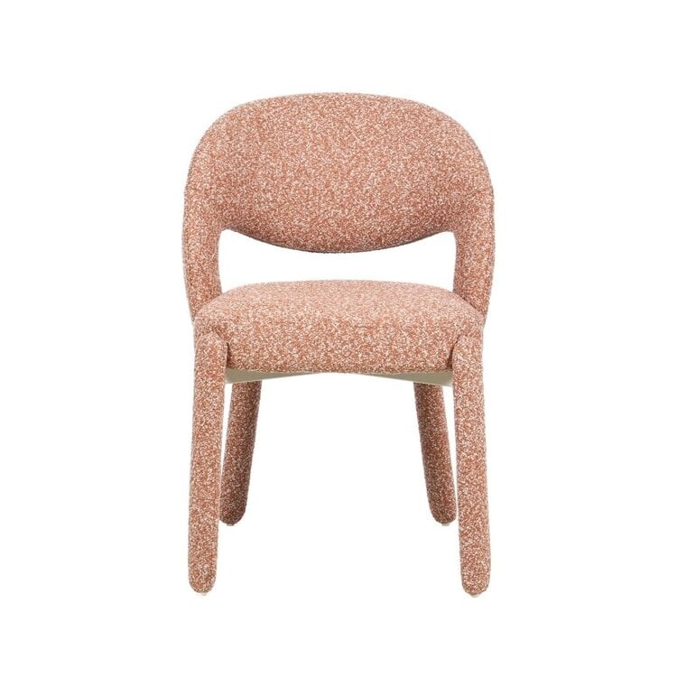 Chaise de salle à manger Dean bouclé terracotta