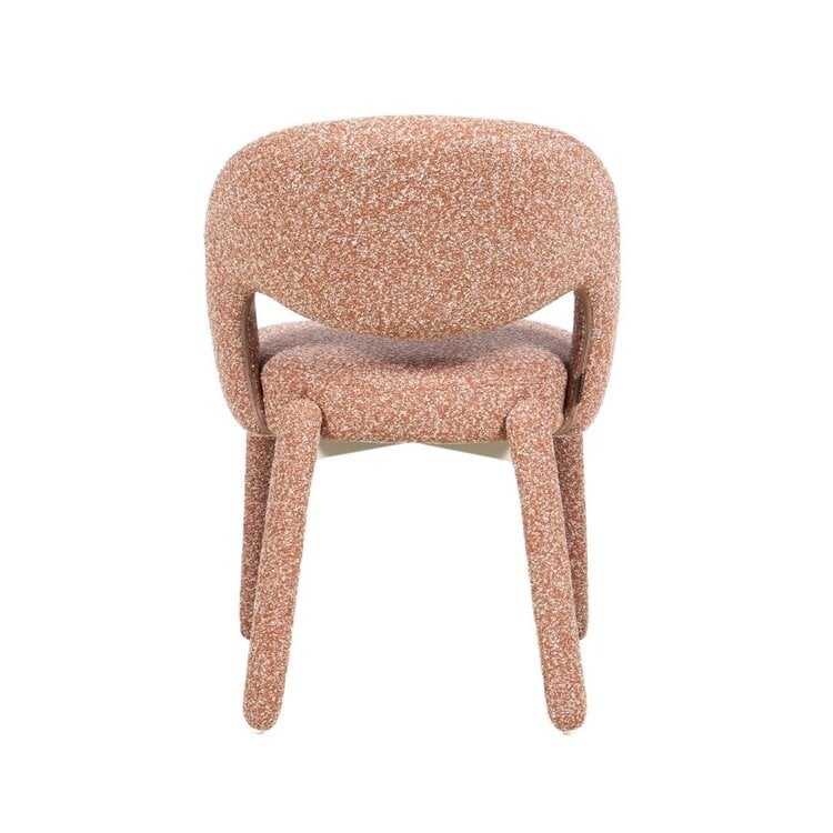 Chaise de salle à manger Dean bouclé terracotta