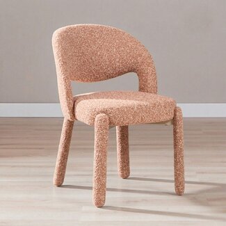 Chaise de salle à manger Dean bouclé terracotta