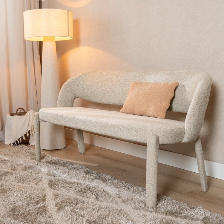 Banc de salle à manger June bouclé taupe 160 cm