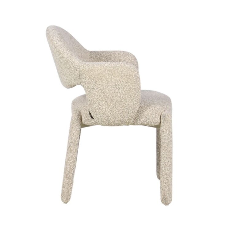 Chaise de salle à manger June bouclé taupe