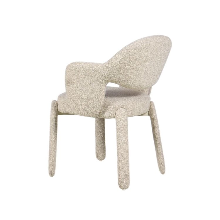 Chaise de salle à manger June bouclé taupe