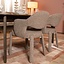 Chaise de salle à manger June bouclé brun