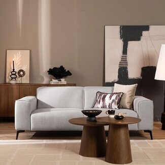 Canapé scandinave 2,5 places Vegas gris clair