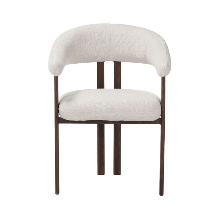 Chaise de salle à manger Nori en lin off white