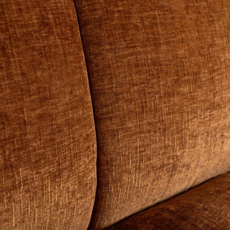 Canapé d’angle gauche Luca XL en tissu chenille cuivre