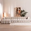 Canapé d’angle gauche Luca XL en chenille beige
