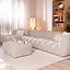Canapé d’angle gauche Luca XL en chenille beige