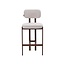 Tabouret de bar Nori en lin off white 70 cm