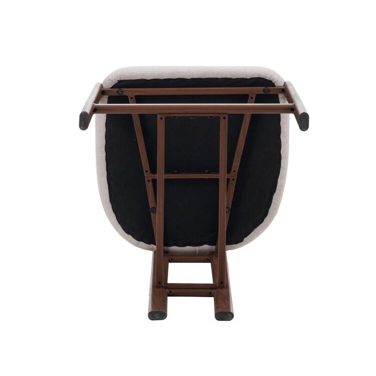 Tabouret de bar Nori en lin off white 70 cm