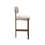 Tabouret de bar Nori en lin taupe 70 cm