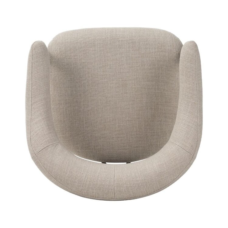 Chaise de salle à manger Nori en lin taupe