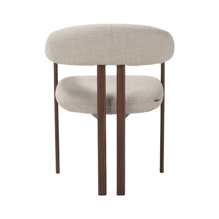 Chaise de salle à manger Nori en lin taupe