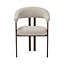 Chaise de salle à manger Nori en lin taupe
