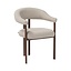 Chaise de salle à manger Nori en lin taupe