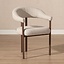 Chaise de salle à manger Nori en lin taupe