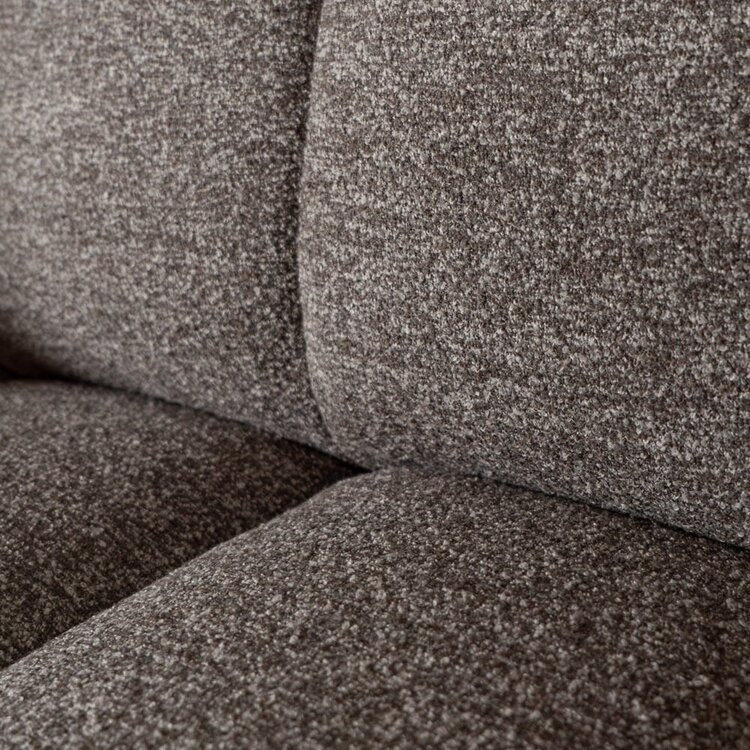 Canapé d’angle Luca XL en tissu bouclé brun/gris