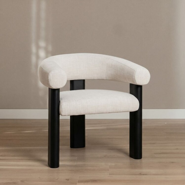 Fauteuil Naomi en lin off white