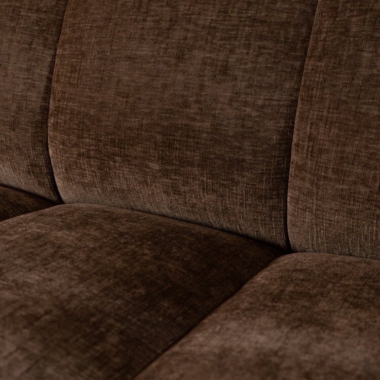 Canapé d’angle droitLuca XL en tissu chenille mocha