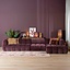 Canapé d’angle droit Luca XL en tissu chenille violet