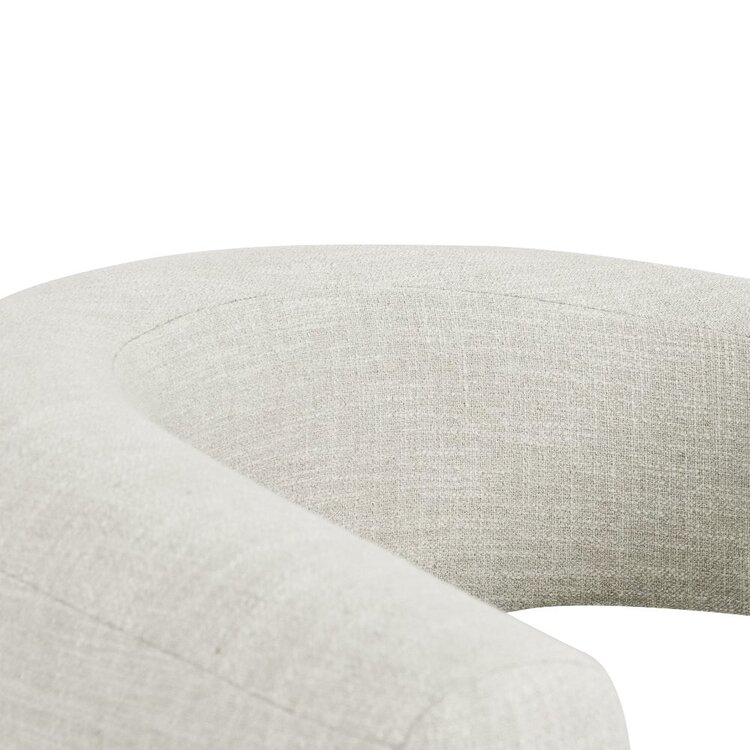 Fauteuil Naomi en lin taupe