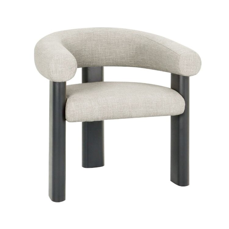 Fauteuil Naomi en lin taupe